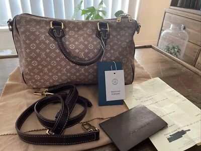 $799 • Buy PRICE DROP A Louis Vuitton Speedy Bandouliere 30 Idyl  Sepia Fabric Brown Beige