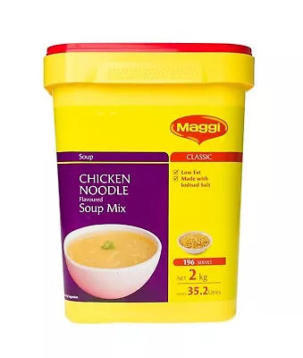 Maggi Chicken Noodle Flavoured Soup Mix 2kg (Makes 35.2 Litres 196 Serves) • $55.89