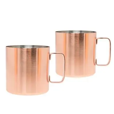 Our Table 2 Pack Moscow Mule 18 Oz. Stainless Steel Brushed Copper Cocktail Mug • $14.73