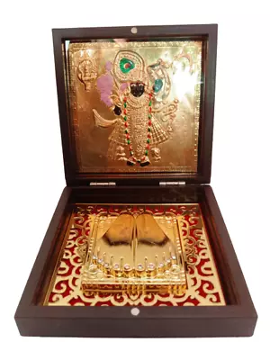 Gold Plated SHRINATHJI Small Pocket Temple - An Unique Office/Home Collection • $7.99