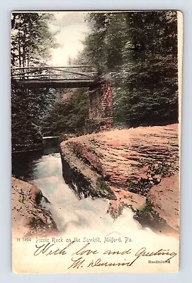 Postcard Pennsylvania Milford PA Picnic Rock Sawkill River Pre-1907 Posted • $8