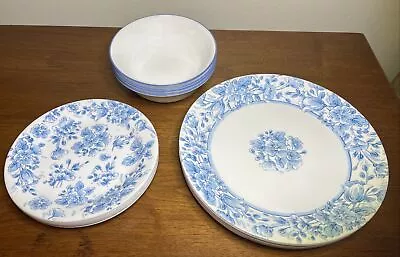 Vintage Corelle By Corningware BLUE FLORAL Dinnerware Set~Rare Pattern. READ • $99
