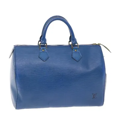 LOUIS VUITTON Epi Speedy 30 Hand Bag Toledo Blue M43005 LV Auth 49660 • $273.60