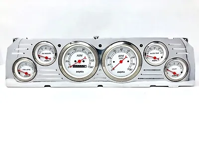 1964 1965 1966 Chevy Truck 6 Gauge Dash Panel White • $330