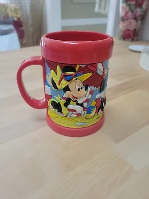 Vintage Walt Disneyland Minnie Mouse Plastic 3D Rubber Mug Cup VG • $15