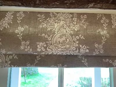 Stunning Vintage French Linen Toile De Jouy Roman Blind 36 X40  • £39.50