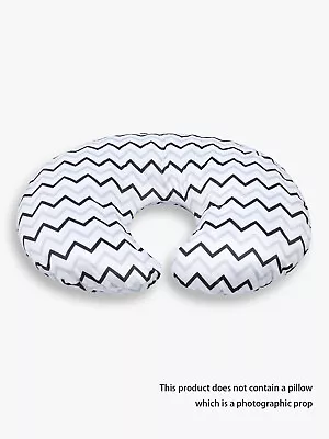 Nursing Pillow Cover 100%Polyester Black/grey Chevron Minky Breastfeeding Cover • $18.75