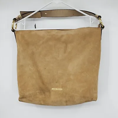 Michael Kors Tan Suede Hobo Style Shoulder Bag Purse • $34