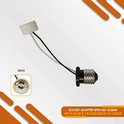 Light Socket Bulb Extender For E26 E27 Adapter To GU10 Lamp With 10.2 Inch Cable • $8.99