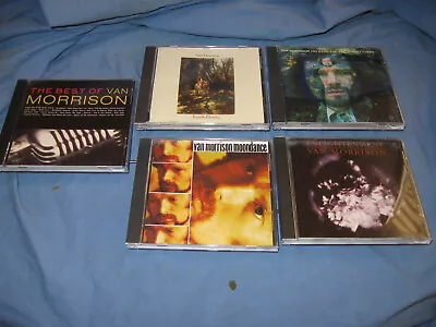 LOT OF 5 VAN MORRISON CDs ENLIGHTENMENT MOONDANCE TUPELO HONEY STREET CHOIR BEST • $21.99