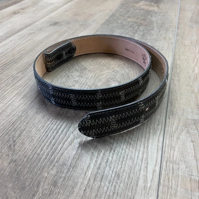 $14.99 • Buy Tony Lama Belt Men's 34 Black Robus Leather No Buckle Embroidered Cowboy