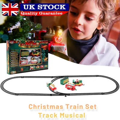 Christmas Train Set Track Musical Sound Lights Around Tree Decoration Santa Mini • £7.49