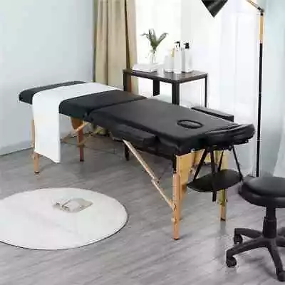 84  Portable 2 Folding Massage Table Spa Bed With Carry Case & Adjustable Height • $77.99