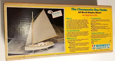 Vintage Midwest Products Chesapeake Bay Skipjack #971 Wooden Model Boat Kit New • $49.99