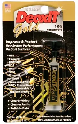 Caig DeoxIT® GOLD CONTACT CLEANING FLUID 2ml TUBE • £9.99