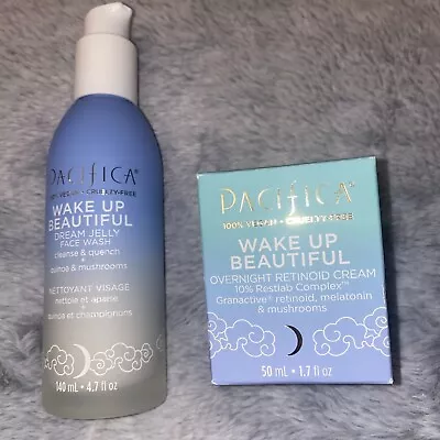 PACIFICA Wake Up Beautiful Overnight Retinoid Cream~50ml Face Wash Lot Set • $29