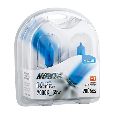 Nokya Arctic White Pro Halogen Headlight Bulbs 9006xs 55w 7000K Stage 1 NOK7419 • $20.20
