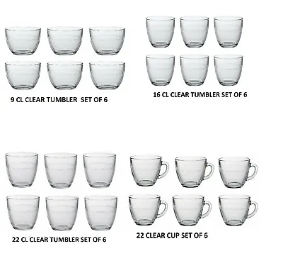 £7.99 • Buy Duralex - Gigogne - Clear  Glass Cups/ Tumblers