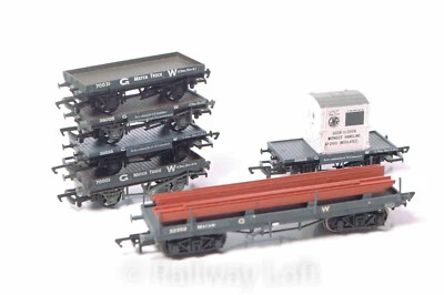 £29.50 • Buy Six Bolster Wagons In GWR Grey - RTR & Kit Built