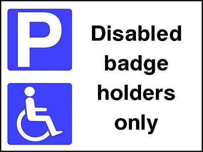 £2.45 • Buy SAFETY SIGN Traffic Parking Disabled- Adhesive Waterproof Exterior Vinyl Sticker