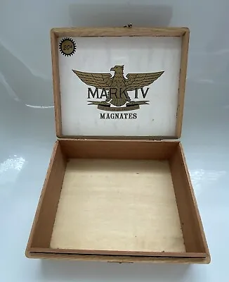 Vintage Wood Mark IV Magnates Cigar Box • $14