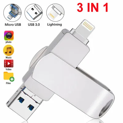 1TB USB 3.0 Flash Drive External Memory Photo Stick For IPhone 11 12 13 IPad UK • £12.99