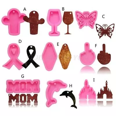 Silicone Mold Cancer Ribbon Mold Key Ring Ribbon Mold For Keychain Fondant Decor • $7.99