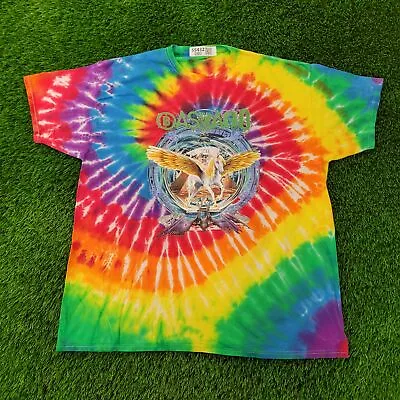 Trippy Unicorn Spiral Tie-Dye Shirt 2XL 24x31 Red Blue Green Colorful Dynomite • $12.03