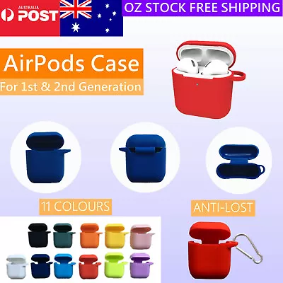 $6.95 • Buy Airpods 1st 2nd Gen Case Shockproof Silicon Cover For Airpods Skin Anti Lost NEW