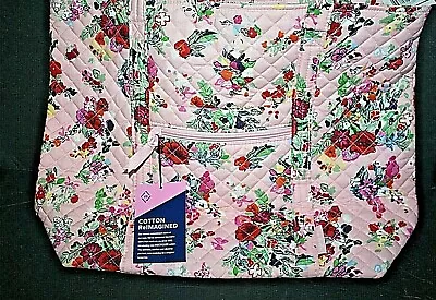 Vera Bradley Hope Blooms Pink Iconic Large Vera Tote   Bag Nwt  Nip • $67.50