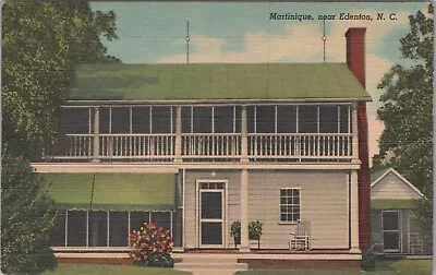 Edenton North Carolina NC Martinique John Wallace House C1930s PC UNP B3648.78 • $4.65