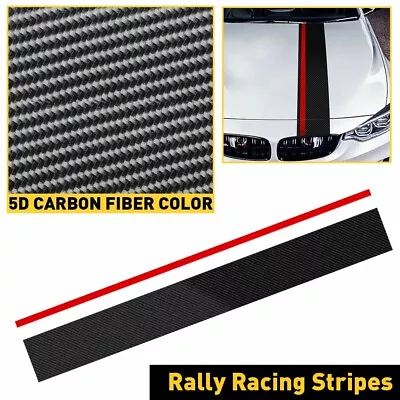 Carbon Fiber Car Hood Racing Sticker Stripe Decal For BMW Performance Sport • $10.44