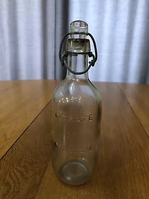 Vintage Citrate Of Magnesia Glass Medicine Bottle With Stopper Decorative • $7.99