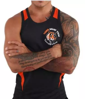 UFC Tiger Vest MMA Kick Boxing Grappling Cage Fighting Muay Thai Boxing Vest • £14