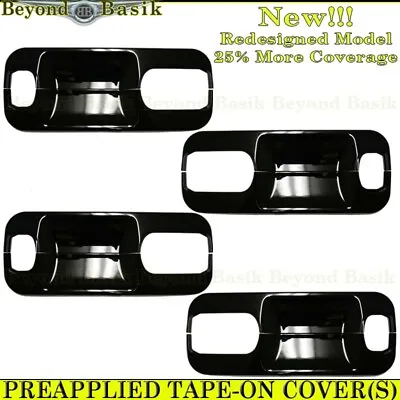 2017-2022 FORD F250 F350 Crew GLOSS BLACK 4 Door Handle BOWL Back Plate COVERS • $21.50