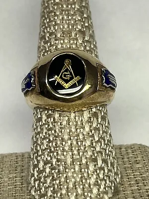 Men's 10K Masonic Ring • $375