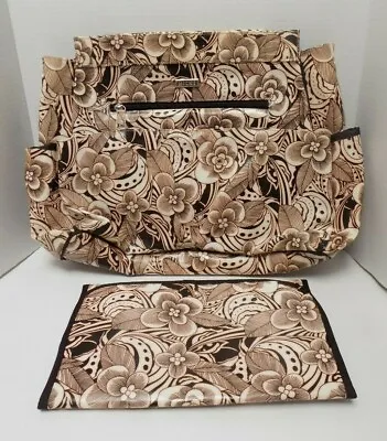 Miche Prima Shell Diaper Bag And Changing Pad Floral Brown Beige • $30