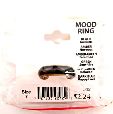 Mood Ring New In The Original Package Size 7 Fun Costume Jewelry • $5.60