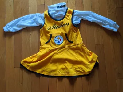 $16.99 • Buy Pittsburgh Steelers Winter Cheerleader Outfit 2 Piece Set Girls 4t Nfl Apparel