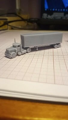 $17 • Buy Z Scale Train Miniature Truck Peterbilt And Trailer
