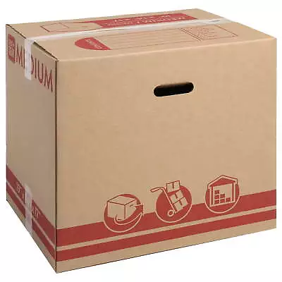 Medium Recycled Packing Moving Storage Boxes 19in.Lx14in.Wx17in.H Kraf • $35.89