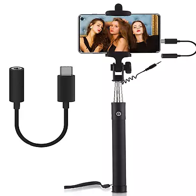 Selfie Telescope Stick For Xiaomi Redmi 13C Tripod Rod Trigger + Adapter • $40.76