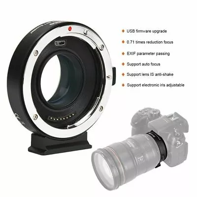 Commlite AF Lens Adapter For Canon EF To M4/3 Olympus Panasonic GX E-M10 1 5 • $248.99