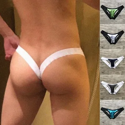 Mens Open Back Underpants Low-Rise Briefs G-string Thong Underwear Sexy Panties • $8.92