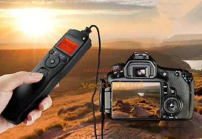 LCD Timer Remote Shutter Release Cable For Nikon D90 D5000 D3100 D600 D5600 D610 • £13.99