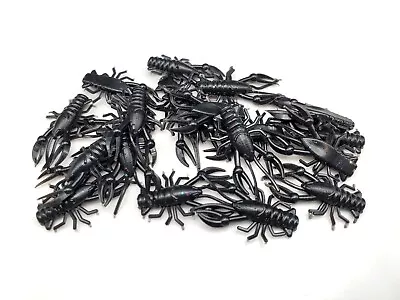 (10) 1  Micro Craw Scented Finesse Drop Shot Crappie Jig Bluegill Black Crawdad • $9.45