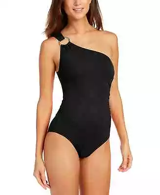 Michael Kors Embellished One Shoulder Underwire One Piece Swimsuit 14 Yse1223 • $34.99