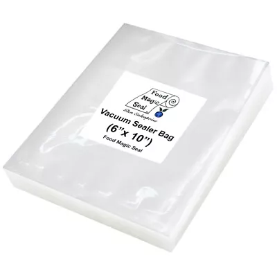 200 PINT 6 X10  Bags Food Magic Seal 4 Mil For Vacuum Sealer Food Storage Bags!  • $26.99