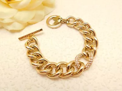 Vintage Victoria's Secret Pave Rhinestone Chain Link Bracelet 7.5  • $16