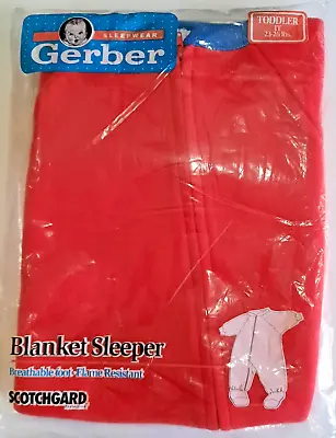 Vintage Gerber Toddler Childs Blanket Sleeper Footed Pajamas 1T 23-26 Lbs. NIP • $10.99